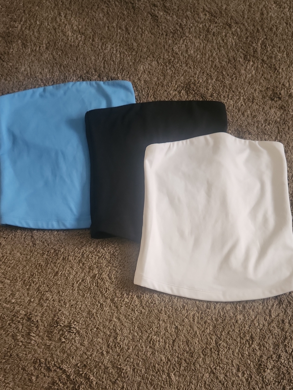 Womens Wild Fable Strapless Set Of 3 Tube Tops in White, Black & Blue Size XXS